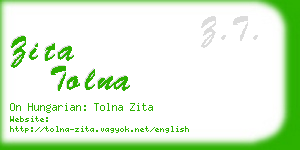 zita tolna business card